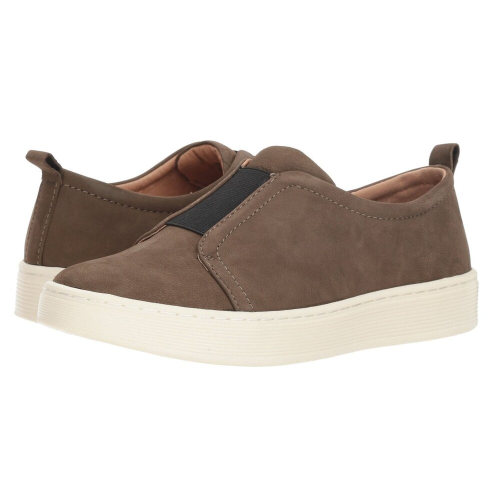 Sofft Womens Safia Leather Slip On In Olive
